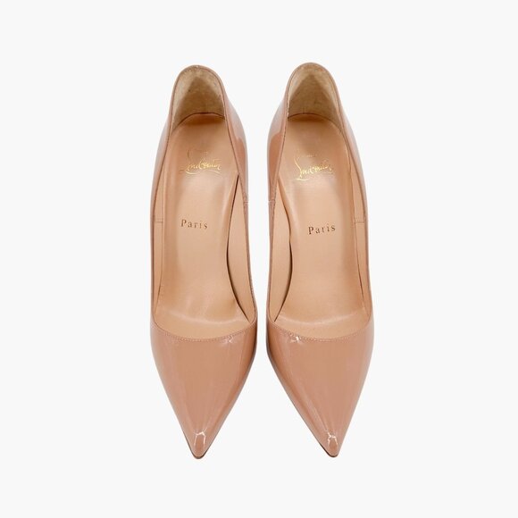 Christian Louboutin Nude Patent Leather Pumps - Picture 2 of 14